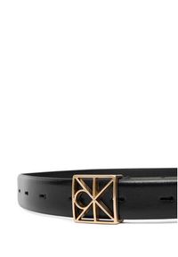 Calvin Klein Pasek Damski Emblem Buckle 25Mm Fixed Smooth LV04F7072G Czarny. Kolor: czarny. Materiał: skóra #2