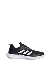 Buty do tenisa męskie Adidas Defiant Speed. Kolor: czarny, szary, biały, wielokolorowy. Materiał: materiał. Sport: tenis