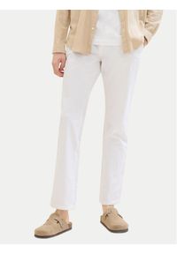 Tom Tailor Spodnie materiałowe 1041171 Biały Regular Fit. Kolor: biały. Materiał: bawełna #1