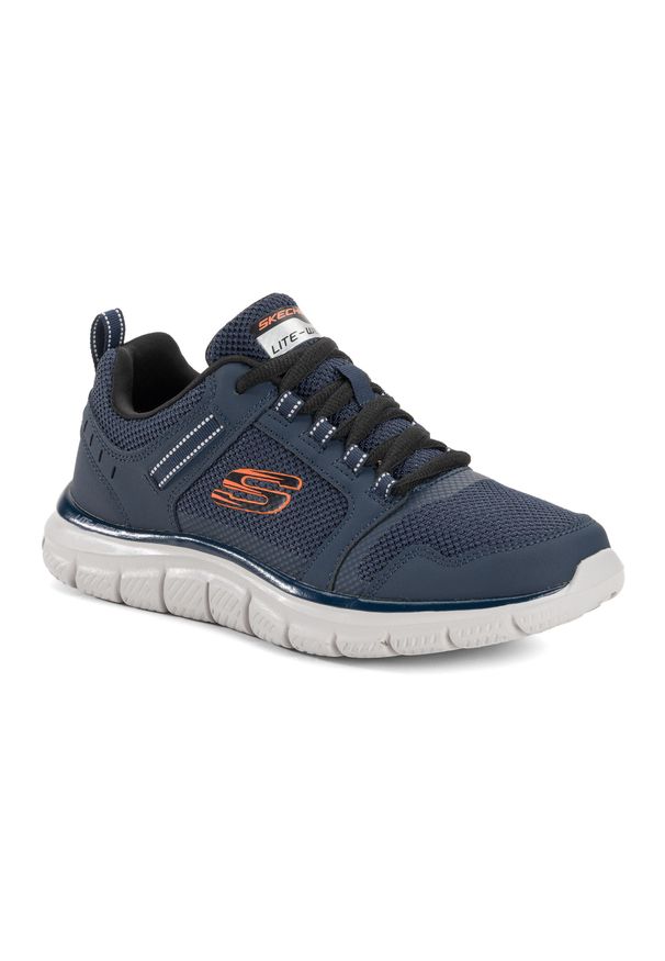 skechers - Buty męskie SKECHERS Track Knockhill. Okazja: na co dzień. Kolor: niebieski