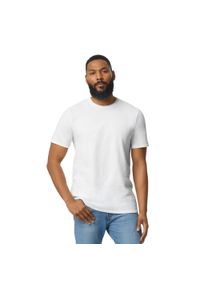 GILDAN - Koszulka Unisex Dla Dorosłych Softstyle Plain Enzyme Washed T-shirt. Kolor: biały. Sport: turystyka piesza