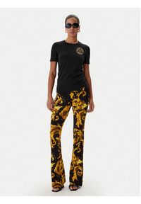 Versace Jeans Couture T-Shirt 80HAHT02 CJ03T Czarny Slim Fit. Kolor: czarny. Materiał: bawełna #2