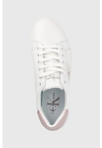 Calvin Klein Jeans buty kolor biały. Nosek buta: okrągły. Zapięcie: sznurówki. Kolor: biały. Materiał: guma
