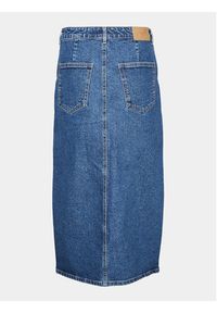 Vero Moda Curve Spódnica jeansowa Veri 10308406 Niebieski Regular Fit. Kolor: niebieski. Materiał: bawełna #4