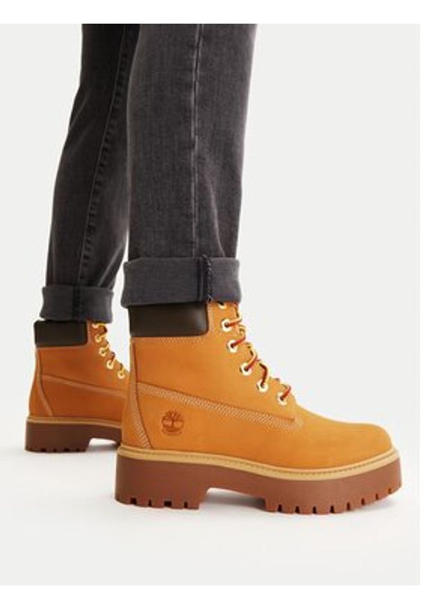 Timberland Trapery Stone Street 6In Wp TB0A5RJD2311 Brązowy. Kolor: brązowy. Materiał: nubuk, skóra. Styl: street