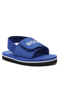 BOSS - Boss Sandały J09188 S Niebieski. Kolor: niebieski. Materiał: materiał