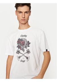 Replay - REPLAY T-Shirt M6954 .000.23740P Biały Regular Fit. Kolor: biały. Materiał: bawełna #4