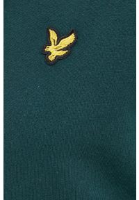 Lyle & Scott bluza bawełniana męska kolor zielony z kapturem gładka. Okazja: na co dzień. Typ kołnierza: kaptur. Kolor: zielony. Materiał: bawełna. Wzór: gładki. Styl: casual #4