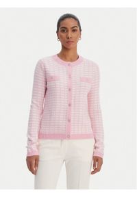 Morgan Kardigan 251-MORESA Różowy Slim Fit. Kolor: różowy. Materiał: syntetyk #1