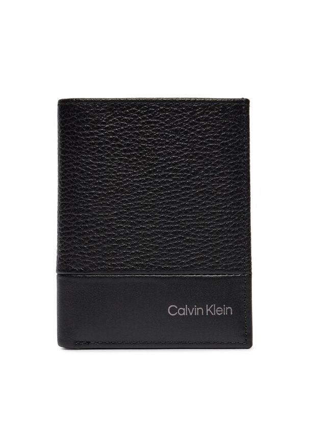 Calvin Klein Duży Portfel Męski Subtle Mix Bifold 6Cc W/Coin K50K511667 Czarny. Kolor: czarny. Materiał: skóra