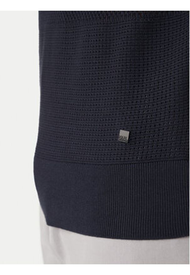 Karl Lagerfeld - KARL LAGERFELD Polo 655009 562301 Granatowy Regular Fit. Typ kołnierza: polo. Kolor: niebieski. Materiał: bawełna