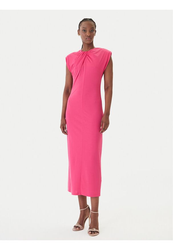 Fracomina Sukienka koktajlowa FS26SD2008W62601 Różowy Slim Fit. Kolor: różowy. Materiał: syntetyk. Styl: wizytowy
