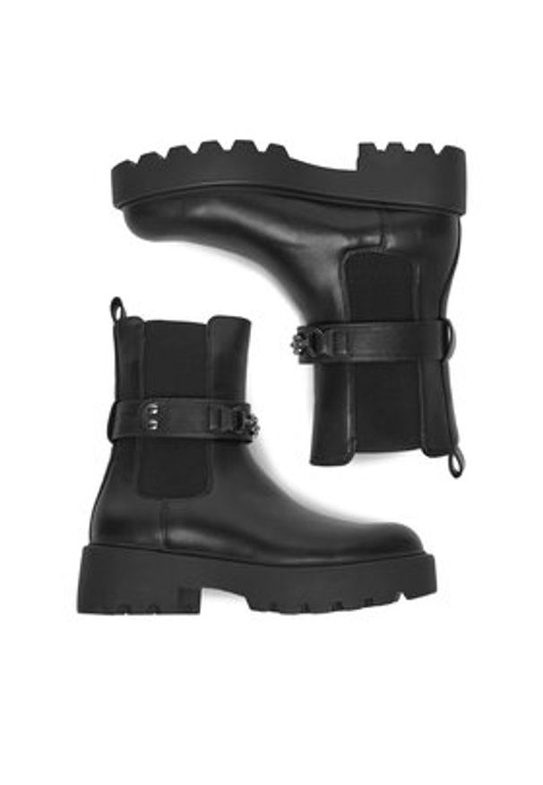 Nine West Sztyblety CEO-KAMILA-01 Czarny. Kolor: czarny. Materiał: materiał