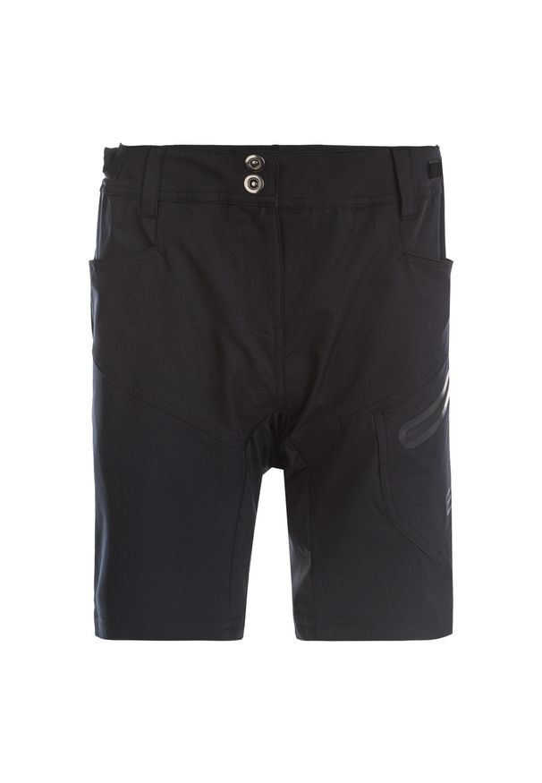 ENDURANCE - Spodenki rowerowe damskie Endurance Jamilla 2-w-1. Kolor: czarny. Długość: krótkie