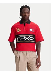 TOMMY HILFIGER - Tommy Hilfiger Polo F1 Movie Race Day MW0MW41393 Czerwony Relaxed Fit. Typ kołnierza: polo. Kolor: czerwony. Materiał: bawełna
