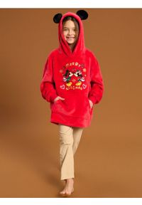 Sinsay - Bluza snuddie Myszka Miki - czerwony. Kolor: czerwony. Wzór: nadruk. Styl: wizytowy #1