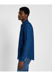 Lee - MĘSKA KOSZULA JEANSOWA LEE SURE SHIRT INKY BLUE 112355712. Materiał: jeans #4