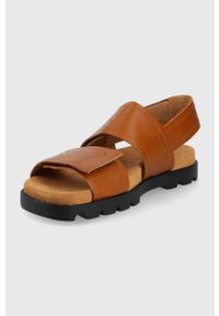 Camper sandały skórzane Brutus Sandal męskie kolor brązowy. Zapięcie: rzepy. Kolor: brązowy. Materiał: skóra. Wzór: paski, gładki #2