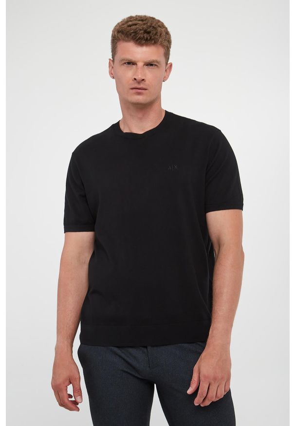 Armani Exchange - T-shirt męski dzianinowy ARMANI EXCHANGE. Materiał: dzianina