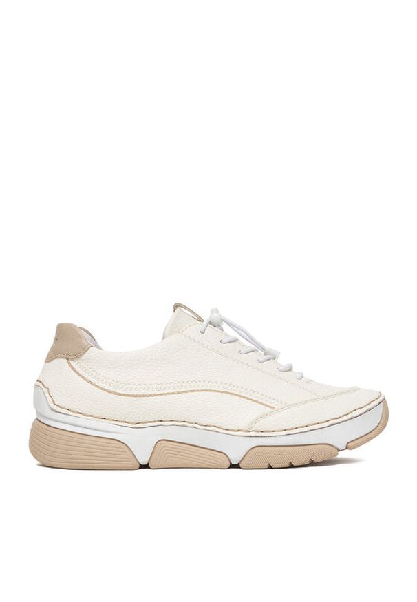 Rieker Sneakersy 45969-80 Écru. Kolor: kremowy. Materiał: materiał