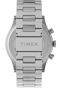 Timex zegarek TW2U90900 Waterbury Traditional Chronograph męski kolor srebrny. Kolor: srebrny. Materiał: materiał #4
