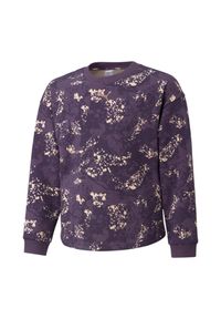 Puma - Bluza Dziecięca Nadruk Na Całej Powierzchni Dekolt W Szpic Alpha. Kolor: fioletowy. Wzór: nadruk