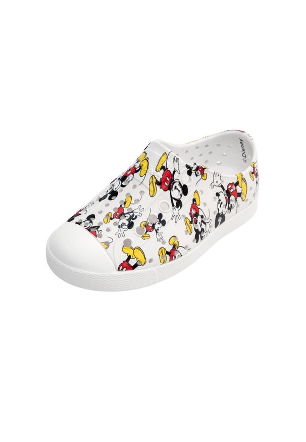 Native Shoes - Buty miejskie młodzieżowe NATIVE JEFFERSON PRINT BIG KID DISNEY. Okazja: na co dzień. Kolor: biały. Wzór: nadruk, motyw z bajki