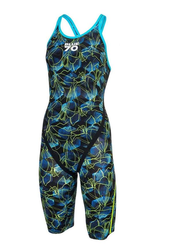 BLUESEVENTY - Blueseventy Nerotx2 Kneeskin - Blue Lilly - Rozmiar 30. Kolor: wielokolorowy, niebieski, żółty, zielony. Długość: do kolan