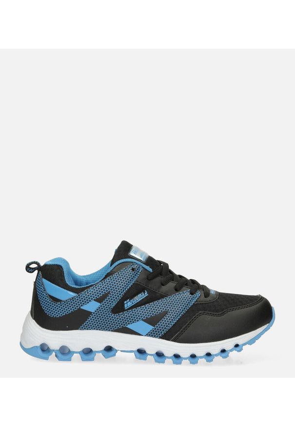 Casu - Czarne buty sportowe sznurowane casu b2033-2. Kolor: czarny, wielokolorowy, niebieski