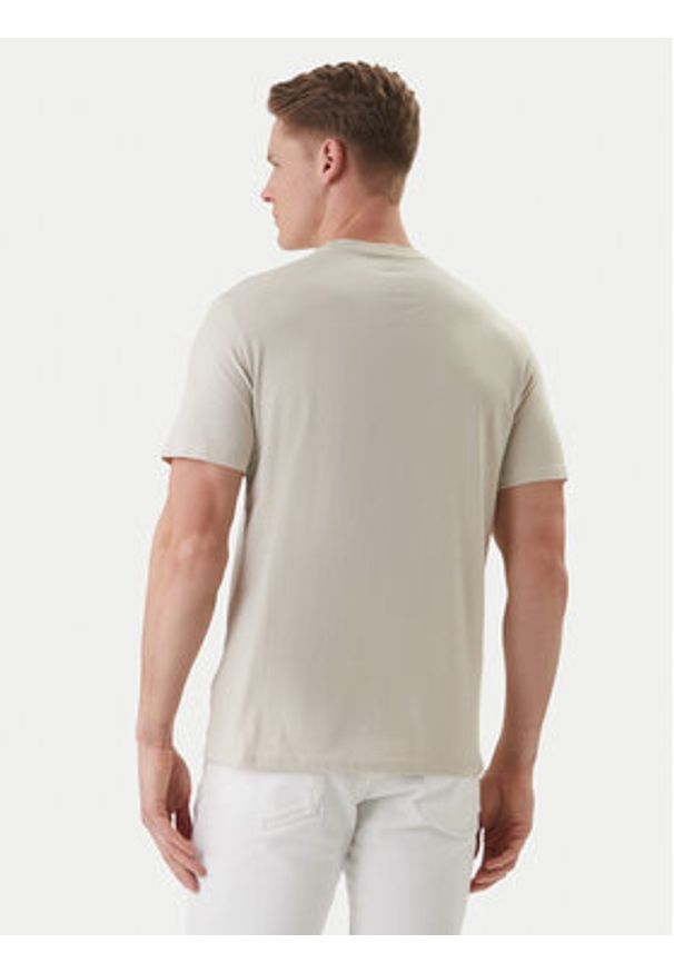 Calvin Klein Jeans T-Shirt LV04RF800G Beżowy Classic Fit. Kolor: beżowy. Materiał: bawełna