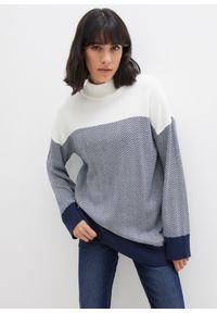bonprix - Długi sweter. Kolor: biały. Długość: długie #1