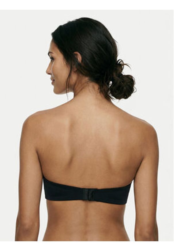 Wonderbra Biustonosz bardotka WB00032D Czarny. Kolor: czarny. Materiał: syntetyk