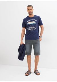 bonprix - T-shirt. Kolor: niebieski. Wzór: nadruk