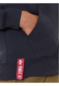 Alpha Industries Bluza Basic Zip 118342 Granatowy Regular Fit. Kolor: niebieski. Materiał: bawełna #3