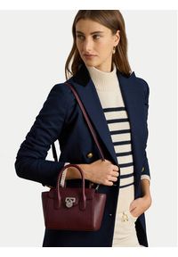 Lauren Ralph Lauren - LAUREN RALPH LAUREN Torebka Small Tanner 431969349009 Bordowy. Kolor: czerwony. Materiał: skórzane #8