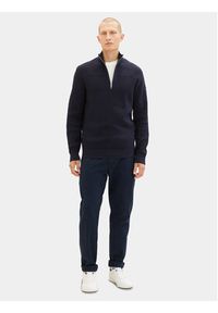 Tom Tailor Sweter 1038315 Granatowy Regular Fit. Kolor: niebieski. Materiał: bawełna #3