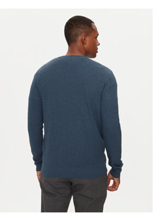 Sisley Sweter 1041S103O Niebieski Regular Fit. Kolor: niebieski. Materiał: syntetyk