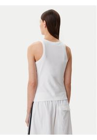 Adidas - adidas Top Essentials Linear JC5799 Biały Slim Fit. Kolor: biały. Materiał: bawełna #3