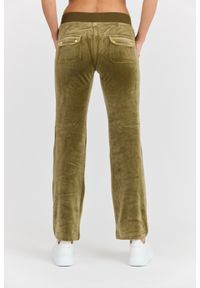 Juicy Couture - JUICY COUTURE Damskie zielone spodnie Del Ray Gold HW, Rozmiar M. Kolor: zielony. Materiał: elastan, poliester, materiał