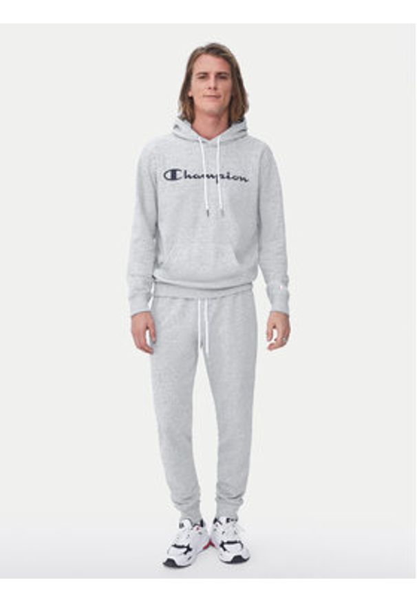 Champion Bluza Script Logo 217142 Szary Comfort Fit. Kolor: szary. Materiał: bawełna