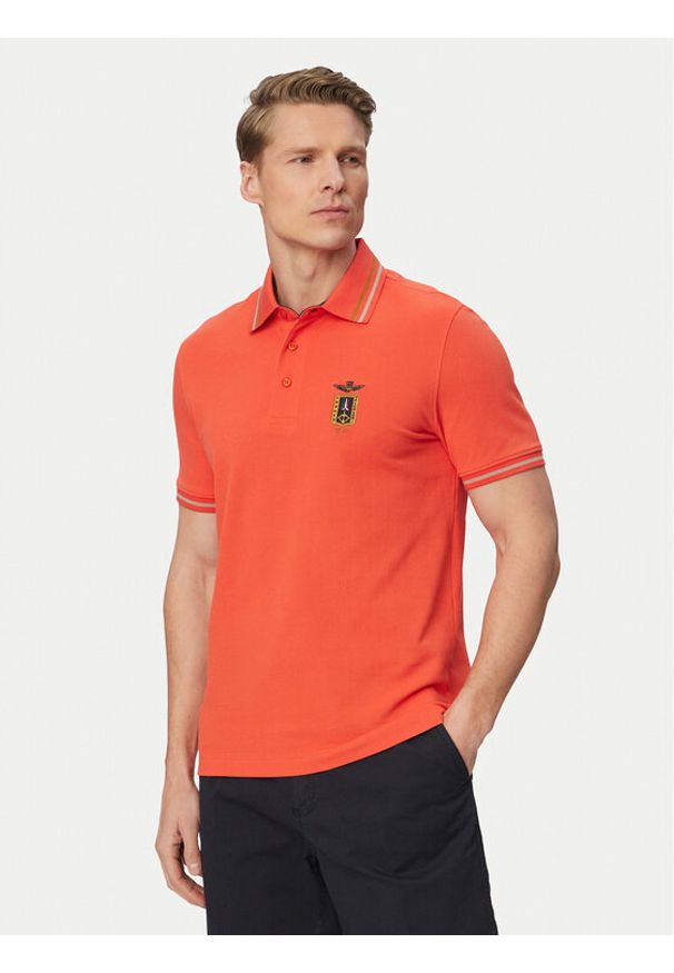 Aeronautica Militare Polo 261PO1914UP00403 Czerwony Regular Fit. Typ kołnierza: polo. Kolor: czerwony. Materiał: bawełna