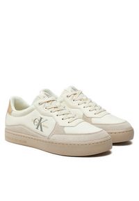 Calvin Klein Jeans Sneakersy Classic Cupsole Low Mix Mtl YM0YM01033 Écru