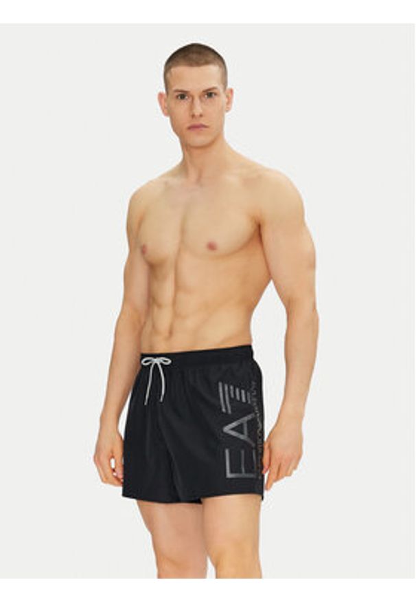 EA7 Emporio Armani Szorty kąpielowe 7M000550 AF14497 MC026 Czarny Regular Fit. Kolor: czarny. Materiał: syntetyk