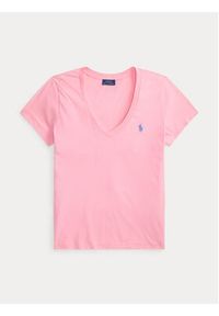 Polo Ralph Lauren T-Shirt 211902403010 Różowy Regular Fit. Typ kołnierza: polo. Kolor: różowy. Materiał: bawełna #5