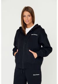 Juicy Couture - JUICY COUTURE Czarna damska bluza Randy, Rozmiar S. Okazja: na co dzień. Kolor: czarny. Materiał: bawełna. Styl: casual #1