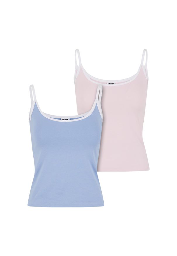 Damski tank top Urban Classics Contrast Basic (x2). Okazja: na co dzień. Kolor: niebieski. Styl: casual, elegancki