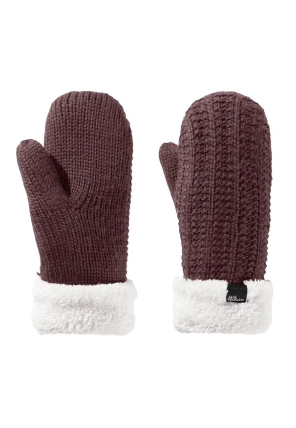 Rękawiczki turystyczne zimowe damskie Jack Wolfskin Highloft Knit Mitten. Kolor: czerwony. Materiał: poliester. Sezon: zima. Sport: turystyka piesza