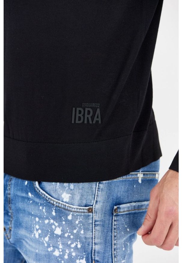 DSQUARED2 Czarny sweter męski ibra. Kolor: czarny