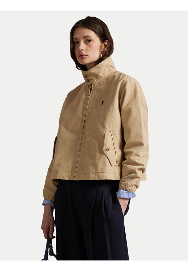 Polo Ralph Lauren Kurtka przejściowa 211936442003 Beżowy Straight Fit. Typ kołnierza: polo. Kolor: beżowy. Materiał: bawełna