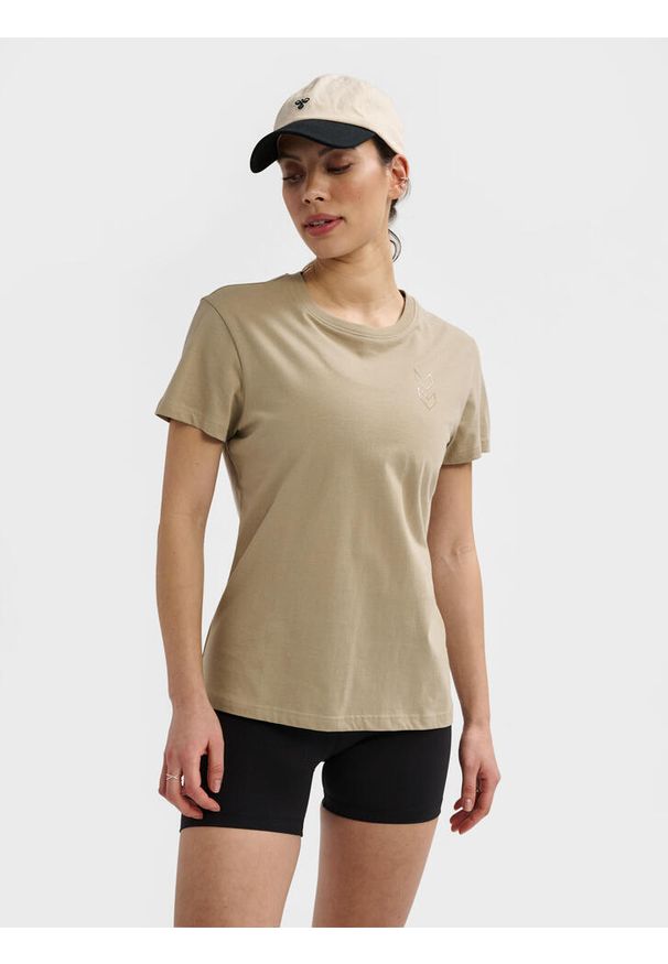 Koszulka damska Hummel Active CO. Kolor: wielokolorowy, pomarańczowy, brązowy. Sezon: lato. Sport: piłka nożna